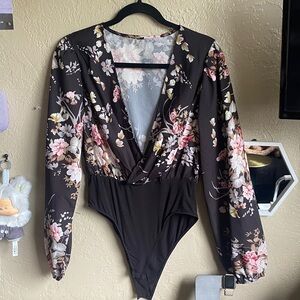 Floral Long Sleeve Bodysuit